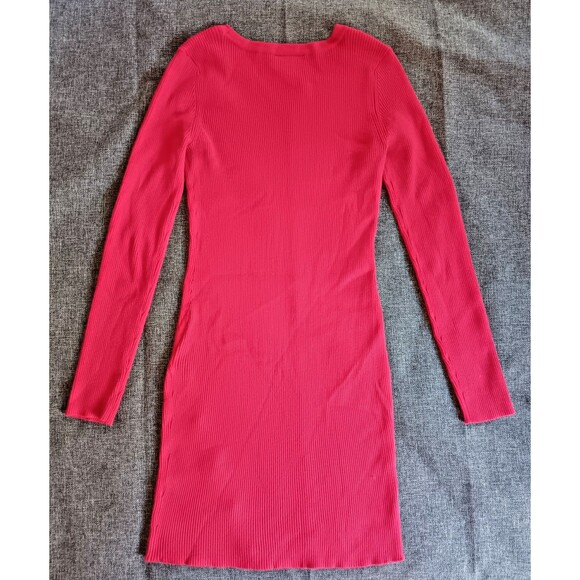 Dress size L New Womans  By And By Long sleeve Red Sweater Above Knee Hem - Picture 2 of 10
